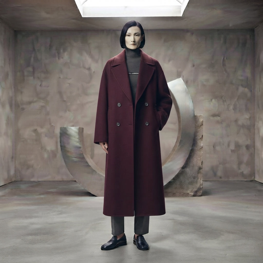 Дамско oversize дълго палто